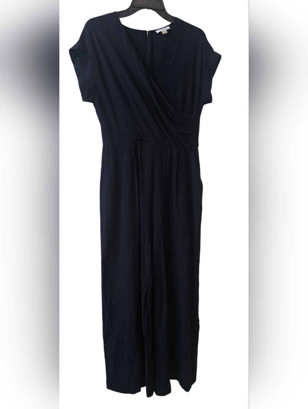 Calvin Klein Wideleg Navy Wrap-Front Jumpsuit